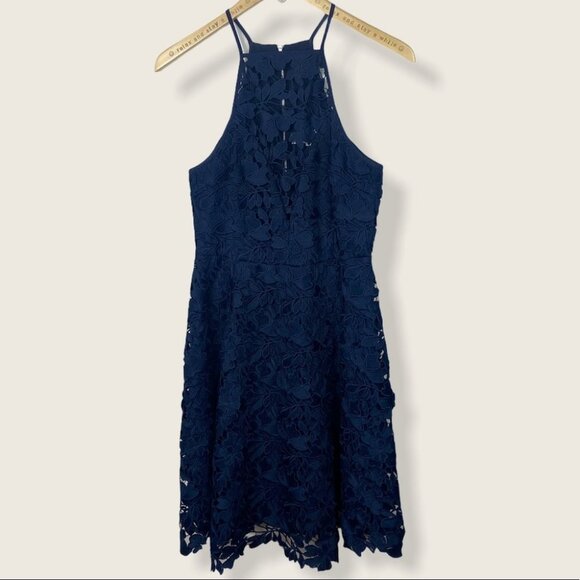 Revolve Keepsake Acoustic Lace Mini Dress Navy Blue Size Medium Floral Shopbop M - Picture 3 of 11